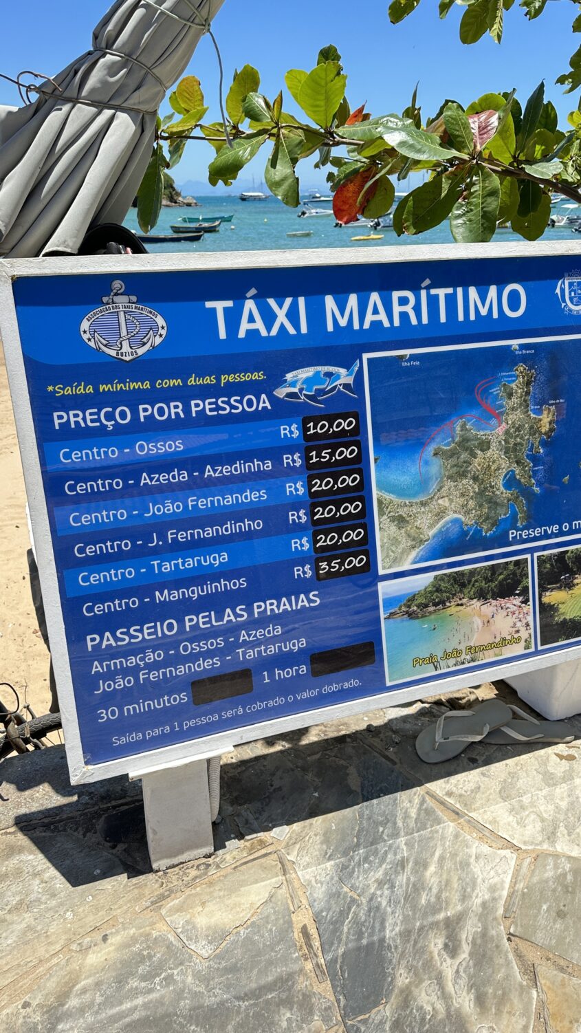 Valores Aqua taxi 2023